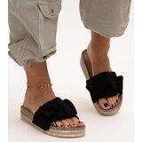 Gemre Black flip-flops on a chunky sole Peletra | Shoptok.si