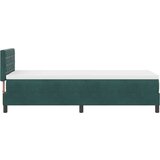 vidaXL Posteljni okvir s vzmetnico temno zelena 80x200 cm žamet, (22051737) | Shoptok.si