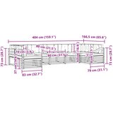  Set vanjskih sofa 7 kom. Bijela i krem Poliester 404 x 166,5 x 73cm | shoptok.hr