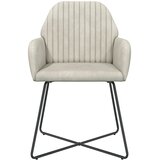  Trpezarijske stolice 2 pcs Baršun Krem 55 x 50 x 84 cm | shoptok.hr