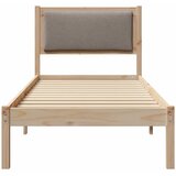  Krevetna konstrukcija Sivo-smeđa 80 x 190 cm Čvrsto borovo drvo | shoptok.hr