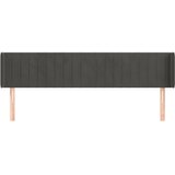 Uzglavlje s ušima tamnosivo 163x16x78/88 cm baršunasto | shoptok.hr