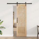vidaXL drsna vrata s kompletom strojne opreme 'ORKDAL'iz masivnega lesa borovega | Shoptok.si
