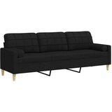  Trosjed s ukrasnim jastucima crni 210 cm od tkanine | Eponuda.com