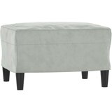  Fotelj s stolčkom za noge svetlo siv 60 cm žamet | Shoptok.si