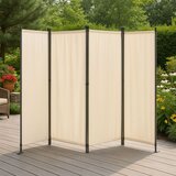 Multi Garden preklopni paravan za vrt i prostorije, 4-dijelni &amp;ndash; 167x216 cm, bež Slike