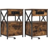 vidaXL Noćni Ormari s ladicama 2 pcs Dimljeni hrast 40 x 31 x 60 cm | shoptok.hr
