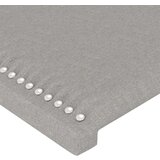  Uzglavlje s ušima svjetlosivi 203x23x118/128 cm od tkanine | shoptok.hr
