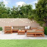  Set lounge namještaja za vrt 10 pcs Bakarno smeđa bor | shoptok.hr