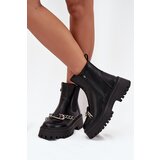 Boto Women's Platform Ankle Boots With Chain Black Marvella | shoptok.hr