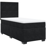  The Living Store Box spring postelja z vzmetnico črn 90x190 cm žamet - Box Spring Postelja, (21520695) | Shoptok.si
