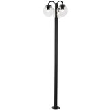 QAZQA Svetilka črna s prozornim steklom 200 cm 3-svetlobna IP44 - Sfera | Shoptok.si