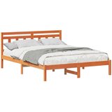  Krevetna konstrukcija Smeđa 140 x 200 cm Čvrsto borovo drvo | shoptok.hr