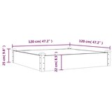 Povišena vrtna gredica s oblogom siva 120x120x25 cm od jelovine | shoptok.hr