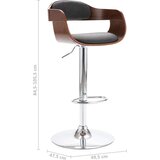 Barski stolac od iverice i sive tkanine | shoptok.hr