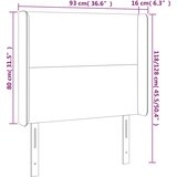  Uzglavlje s ušima svjetlosivo 93x16x118/128 cm od tkanine | shoptok.hr