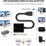 DigitConvert 2x HDMI na VGA adapter, črn | Shoptok.si