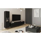 MID.YOU Dnevni Regal Berlin I, Črna Mat, Osvetlitev, 2-Delni | Shoptok.si