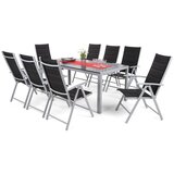 Ibiza set namještaja 185 cm srebrna / crna 8+1 Cijene