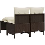  4-dijelni set vrtnih sofa od poliratana s jastucima smeđi | shoptok.hr