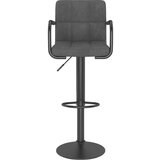  Barski stolčki 2 kosa temno siv žamet, (20624507) | Shoptok.si