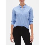 GAP Blue women's v-fitted boyfriend oxf shirt | ePonuda.com