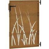  Vrtna vrata 85 x 150 cm od čelika COR-TEN s uzorkom trave | shoptok.hr
