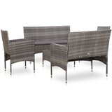 Maison Chic Seti vrtnega pohištva - Vrtna garnitura - Vrtni pohištvo set z blazinami 5-delna poli ratan siva, (21796863) | Shoptok.si