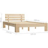  Posteljni okvir iz trdne borovine 140x200 cm | Shoptok.si
