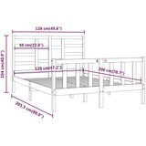  Okvir za krevet od masivne borovine bijeli 120 x 200 cm | shoptok.hr