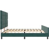  Okvir kreveta tamnozelena 200x200 cm baršun | shoptok.hr