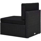 Poli 7-dijelna vrtna garnitura od poliratana crna | shoptok.hr