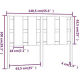  Uzglavlje za krevet boja meda 140 5x4x100 cm masivna borovina | shoptok.hr