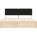  Krevetni okvir s tapiciranim uzglavljem Crna 200 x 200 cm | shoptok.hr