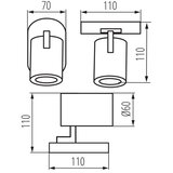 Kanlux 38964 - Zidno spot svetlo LAURIN 1xGU10/10W/230V mesing/belo | Eponuda.com