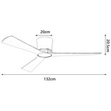  ZEVENTI - LED plafonski ventilator AUREX LED/24W/230V Wi-Fi Tuya crna/orah + daljinski upravljač | Eponuda.com