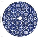 vidaXL Luksuzna podloga za božićno drvce s čarapom plava 150cm tkanina | shoptok.hr