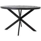 Light & Living Črna okrogla jedilna miza z mizno ploščo iz akacije ø 120 cm Yellov – Cene