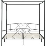  Okvir za krevet s nadstrešnicom sivi metalni 180 x 200 cm | shoptok.hr