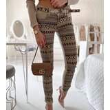 Gemre Beige Patterned Lévesque Trousers | Shoptok.si