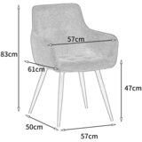 MID.YOU NASLANJAČ, kovina, tekstil siva | Shoptok.si