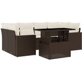  7-dijelni set vrtnih sofa od poliratana s jastucima smeđi | shoptok.hr