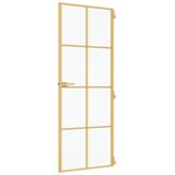 Sobna vrata tanka zlatna 76x201,5 cm kaljeno staklo i aluminij | shoptok.hr