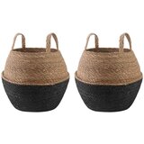  Saksija za biljke s ručkama 2 pcs Crna Ø 32 x 32 cm | shoptok.hr