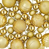  Set božićnih kuglica 88 kom. Zlatno Ø 6 cm Plastika - Zlatno | shoptok.hr