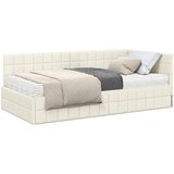  Kutni krevetni okvir s madracem 2 kom. Krema 100 x 200 cm | Shoptok.si