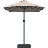 vidaXL Vrtni suncobran Sivo-smeđa 385 x 209 x 244 cm tkanina | shoptok.hr