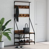 vidaXL Stalak za odjeću i cipele boja dimljenog hrasta 80x40x184 cm Cijene