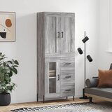 vidaXL Visoka komoda siva sonome 69 5x34x180 cm od konstruiranog drva Cijene
