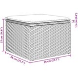  Vrtna sedežna garnitura z blazino 6 pcs Siva Poly ratan, (5000021362) | Shoptok.si